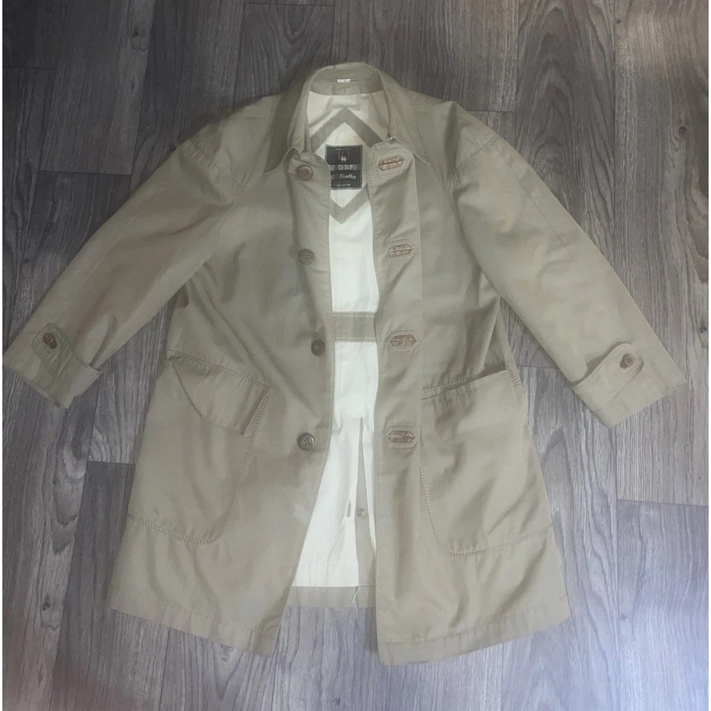 70s VTG IFI Italian Fashion Imports All Weather Cotton Exclusivo Trench Coat 36